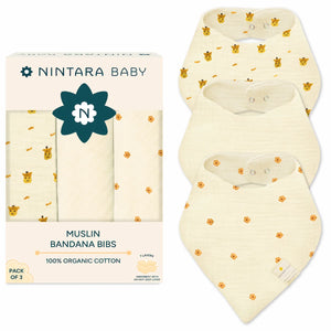 Baby Bandana Bibs - Set of 3 | Golden Bloom Pack