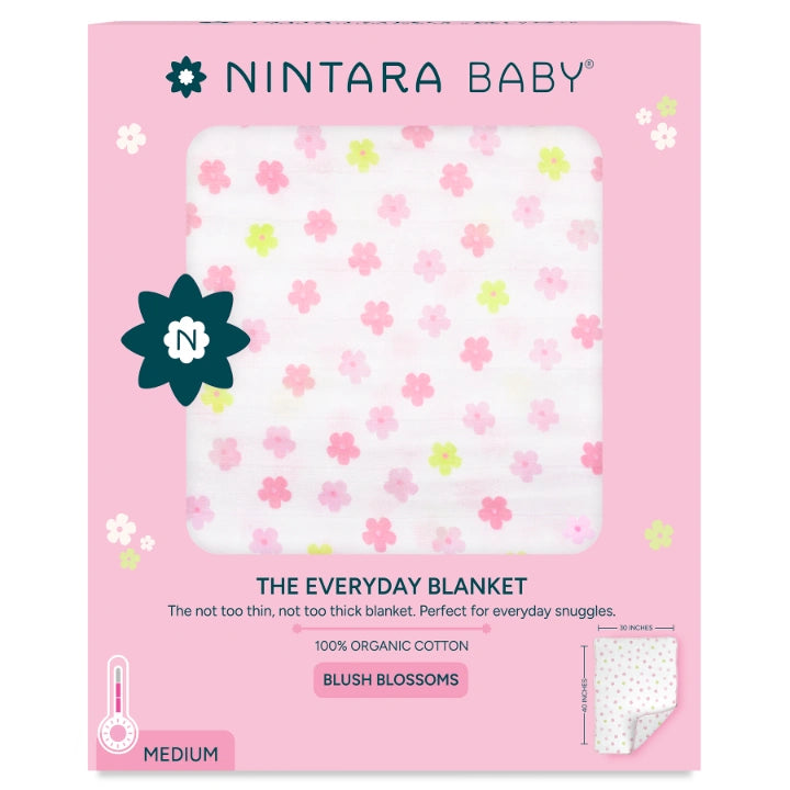 The Everyday Blanket | Medium Baby Blanket - Blush Blossoms