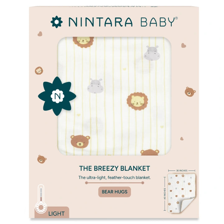 The Breezy Blanket | Light Baby Blanket - Bear Hugs