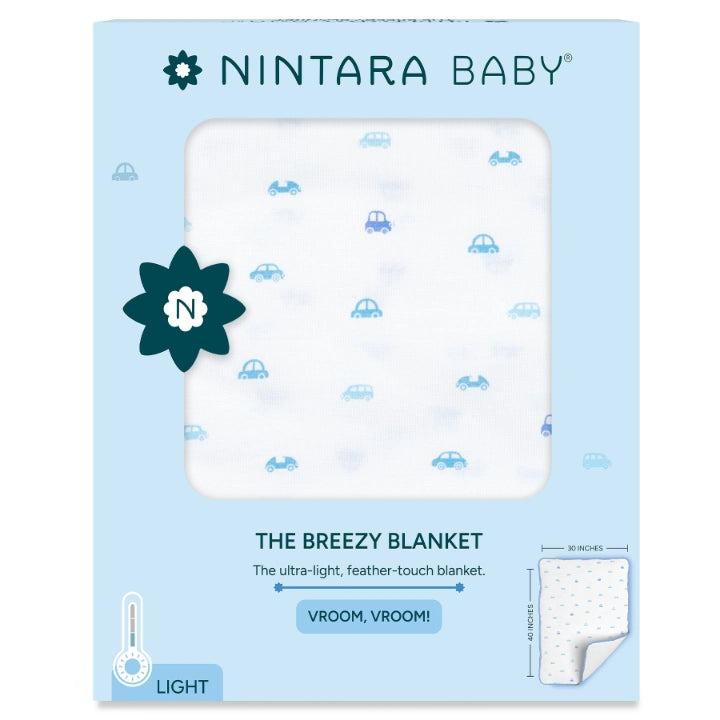 The Breezy Blanket | Light Baby Blanket - Vroom, Vroom!