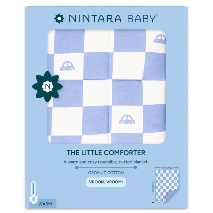 The Little Comforter | Warm Baby Blanket - Vroom, Vroom!