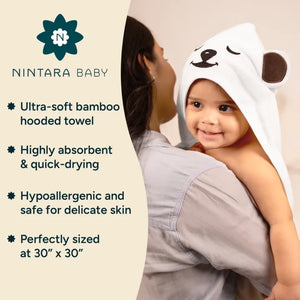 Bamboo Baby Hooded Towel | Bear
