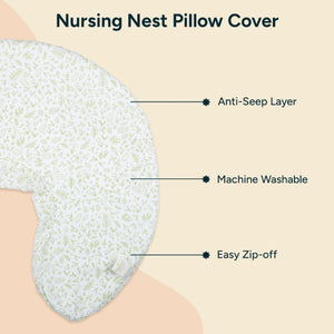 Nursing Nest Pillow Cover | Sage Garden