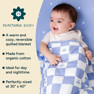 The Little Comforter | Warm Baby Blanket - Vroom, Vroom!