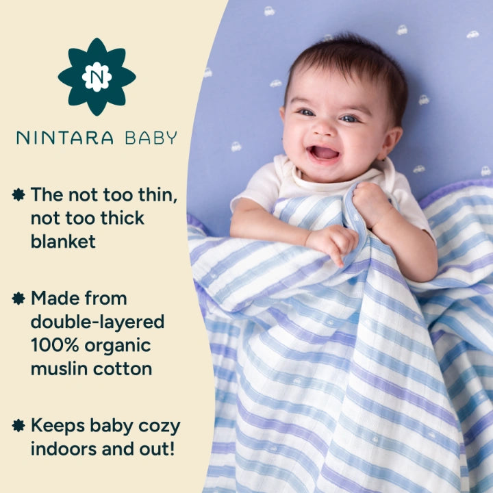 The Everyday Blanket | Medium Baby Blanket - Vroom, Vroom!