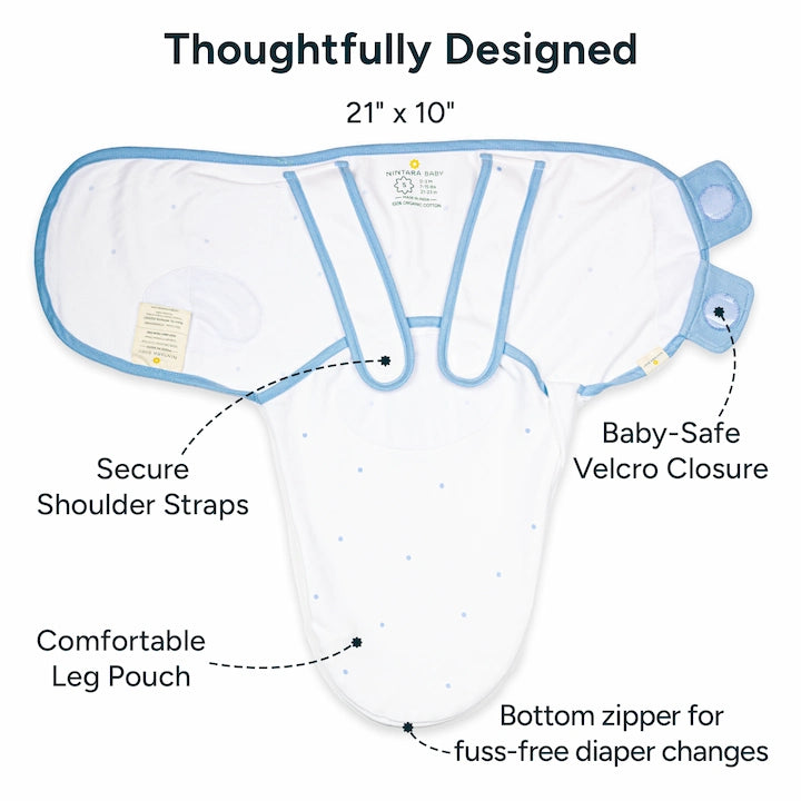 Wake Me Not Swaddle™ | Blue Bops