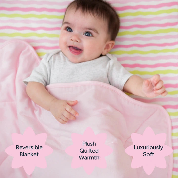 The Little Comforter | Warm Baby Blanket - Blush Blossom