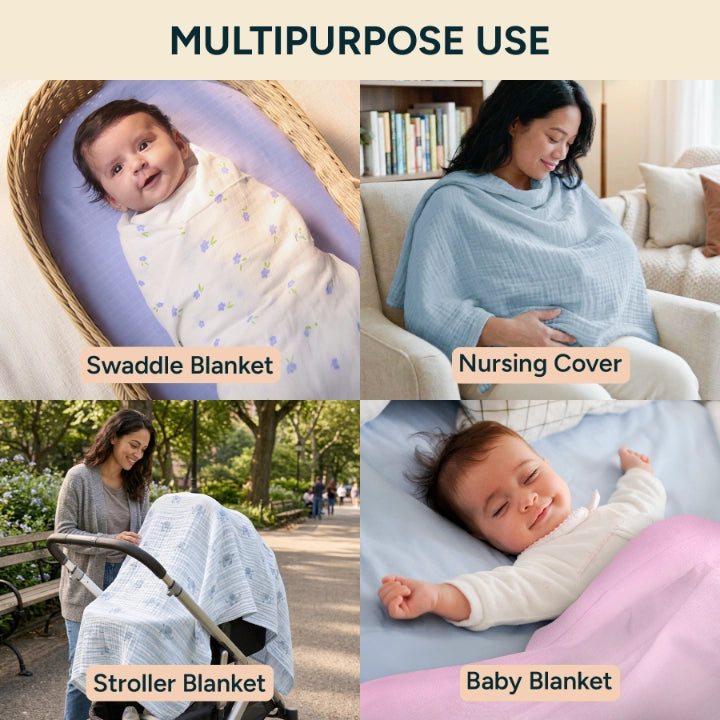 Muslin Baby Swaddle - Extra-Large - Set of 2 | Sunshine Baby
