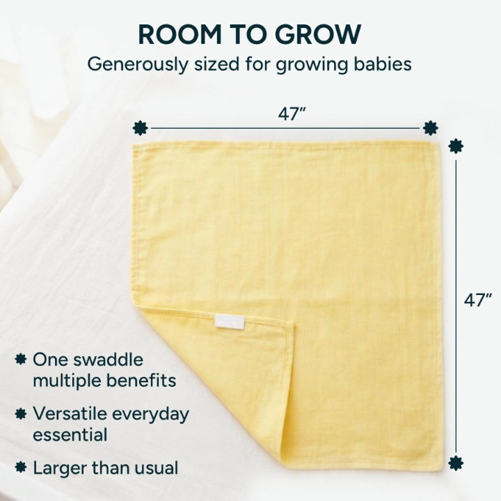 Muslin Baby Swaddle - Extra-Large - Set of 2 | Sunshine Baby