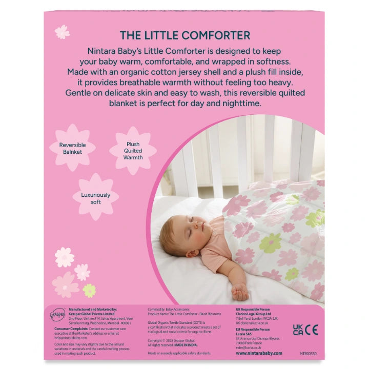The Little Comforter | Warm Baby Blanket - Blush Blossom