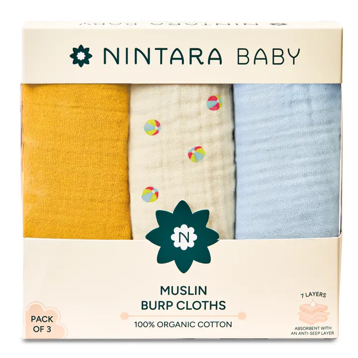 Baby Burp Cloths - Set of 3 | Little Bouncers