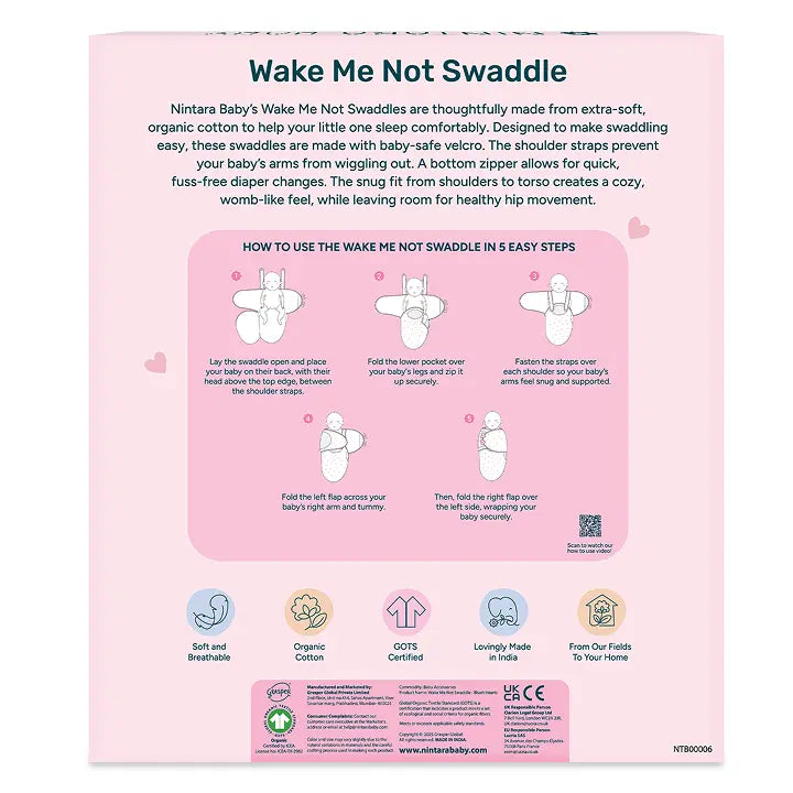 Wake Me Not Swaddle™ | Blush Hearts