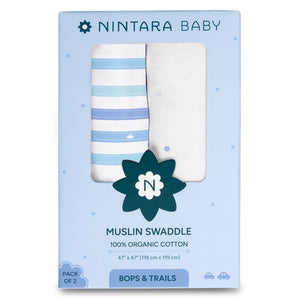 Muslin Baby Swaddle - Extra-Large - Set of 2 | Bops & Trails