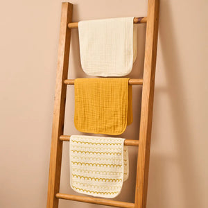 Baby Burp Cloths - Set of 3 | Beige Set