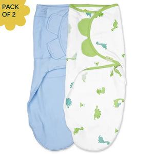 Wake Me Not Swaddle™ - Set of 2 | Dino Dreams + Baby Blue