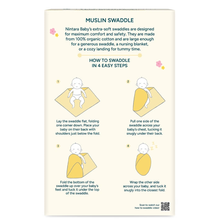Baby Swaddle Extra Large Set of 2 | Lemon Blush Blossom
