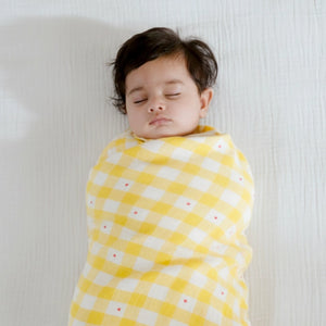 Muslin Baby Swaddle - Extra-Large | Sunshine Yellow