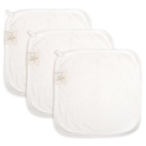 Bamboo So-Softs™ | Multipurpose Baby Washcloth - Set of 3 | White