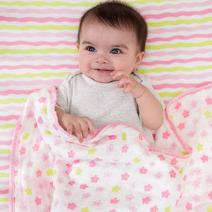 The Everyday Blanket | Medium Baby Blanket - Blush Blossoms