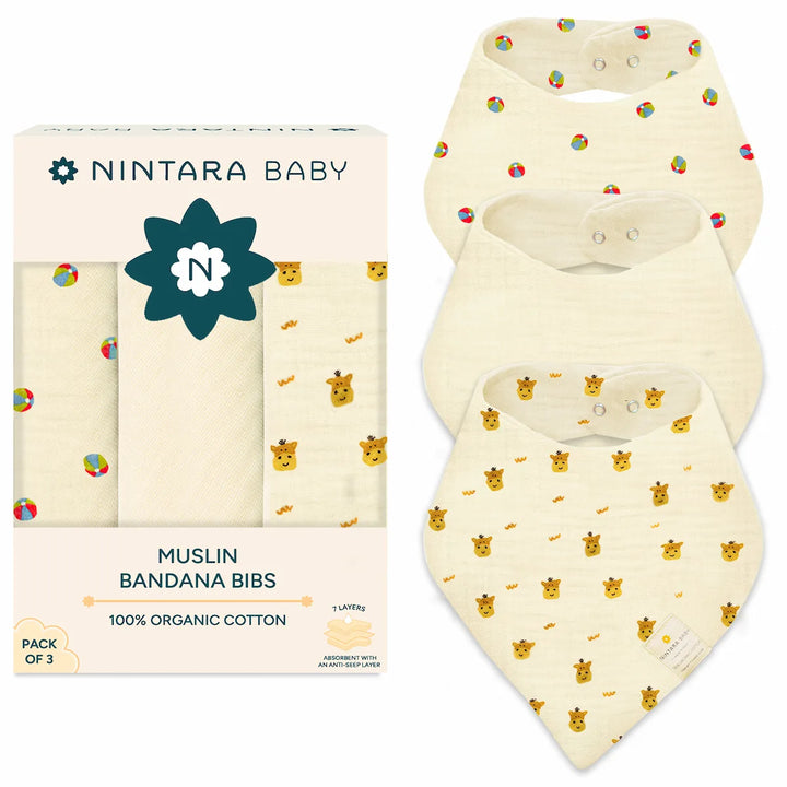 Baby Bandana Bibs - Set of 3 | Little Bouncers Pack