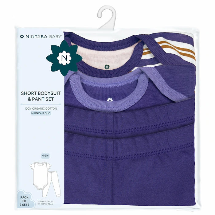 Short Bodysuits & Pants Set - Midnight Duo | Set of 2