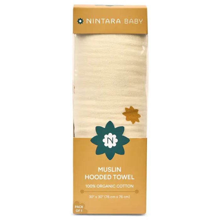 Muslin Baby Hooded Towel | Butterscotch Stars