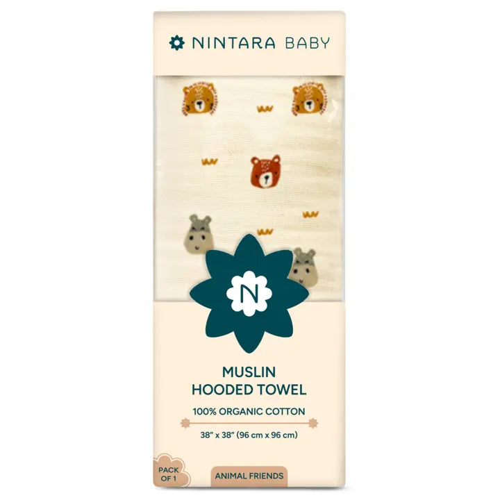 Baby Hooded Towel | Animal Friends