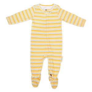 Footed Bodysuit | Sunset Stripes