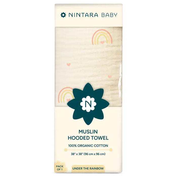 Muslin Baby Hooded Towel | Under the Rainbow