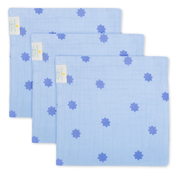So-Softs Muslin Washcloths - Set of 3 | Baby Blue