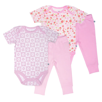 Short Bodysuits & Pants Set - Baby Bloom | Set of 2