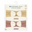 Buttery Soft Baby Hairband - Set of 2 | Winter Pink Bow + Baby Mocha Bow