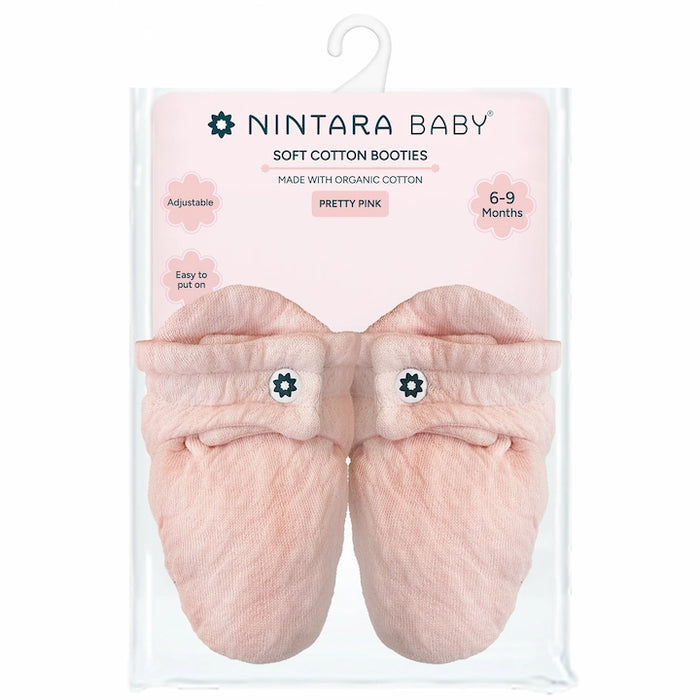 Soft Cotton Baby Booties | Pretty Pink