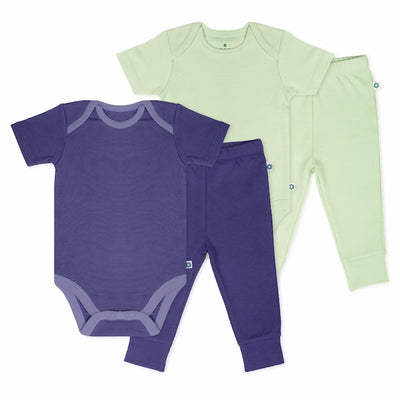 Short Bodysuits & Pants Set - Simple Solids | Set of 2