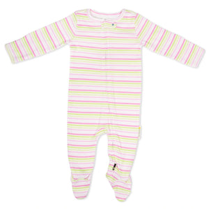 Footed Bodysuit | Candy Stripes
