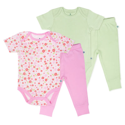 Short Bodysuits & Pants Set - Garden Duo | Set of 2
