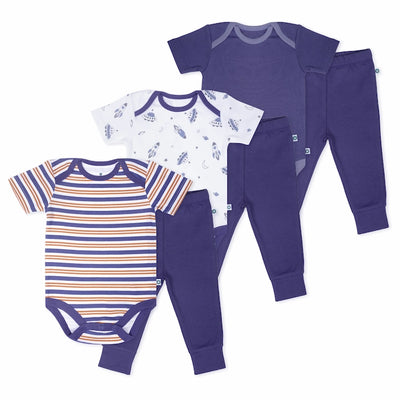 Short Bodysuits & Pants Set - Up In Space | Set of 3