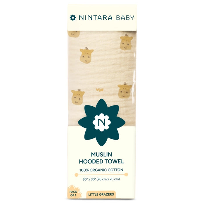 Muslin Baby Hooded Towel | Little Grazers