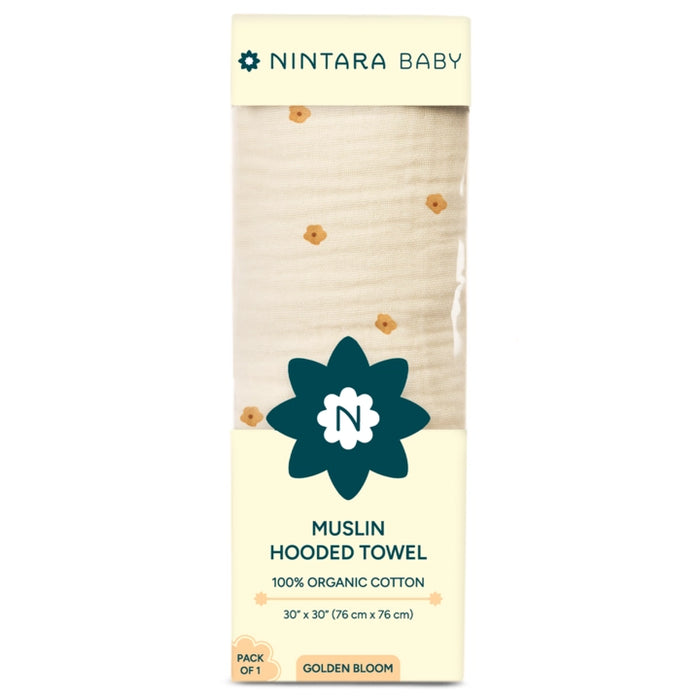 Muslin Baby Hooded Towel | Golden Bloom