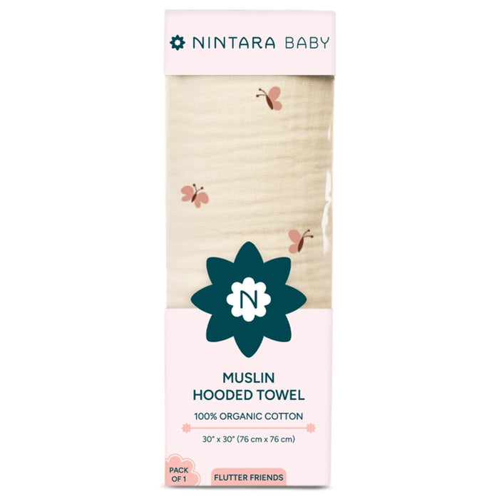 Muslin Baby Hooded Towel | Flutter Friends