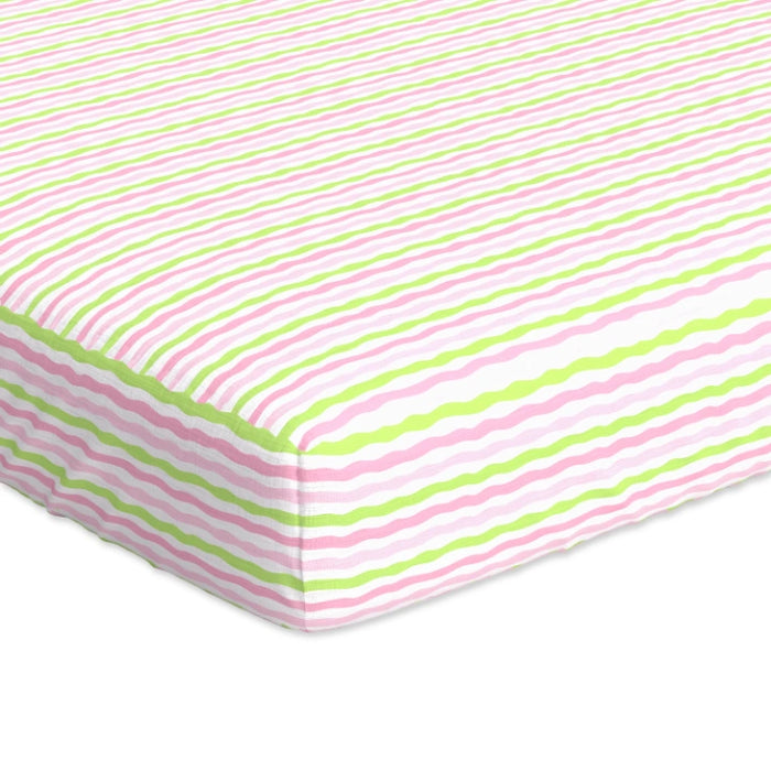 Fitted Baby Bedsheet | Blush Waves