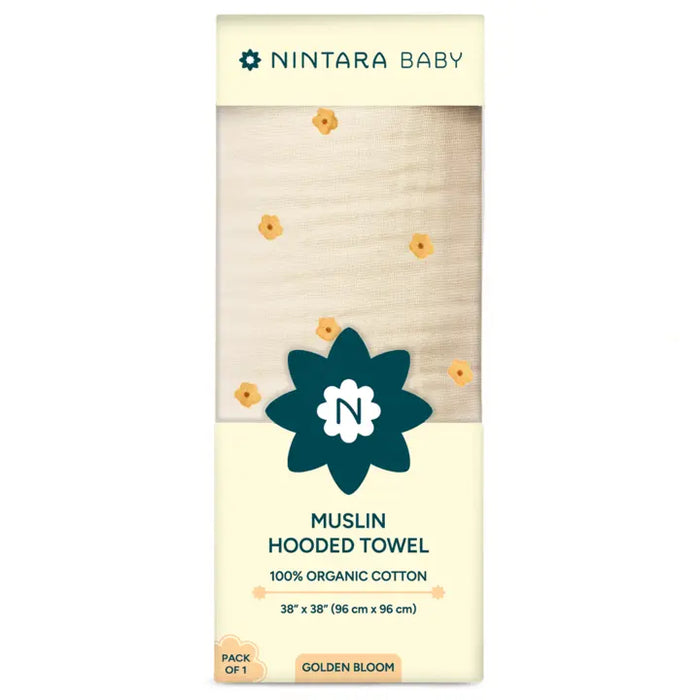Muslin Baby Hooded Towel | Golden Bloom