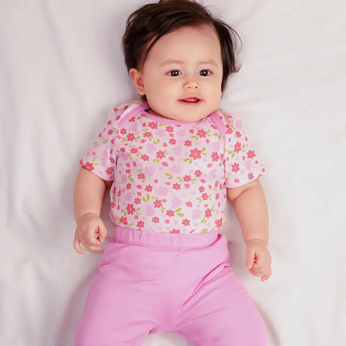Short Bodysuit & Pant Set - Flower Shower