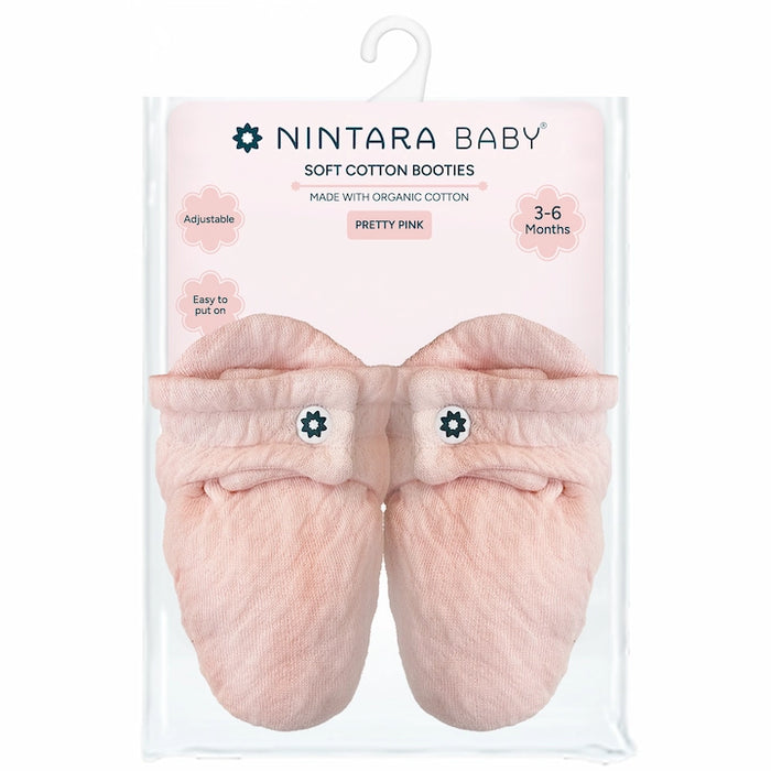 Soft Cotton Baby Booties | Pretty Pink