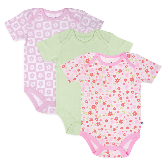 Short Bodysuit - Baby Bloom | Set of 3