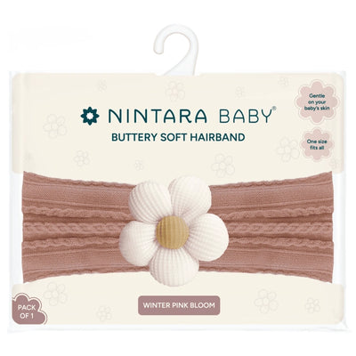 Buttery Soft Baby Hairband | Winter Pink Bloom