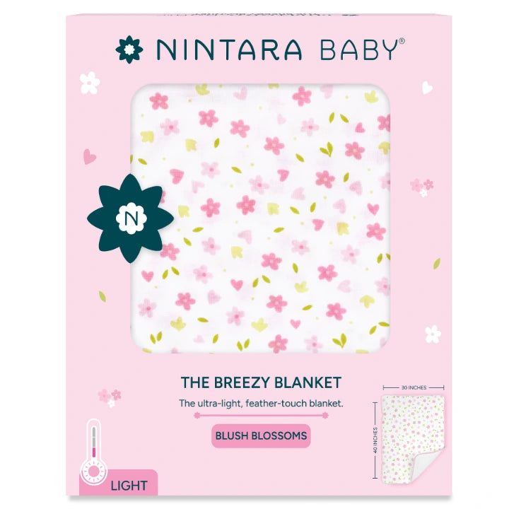 The Breezy Blanket | Light Baby Blanket - Blush Blossom