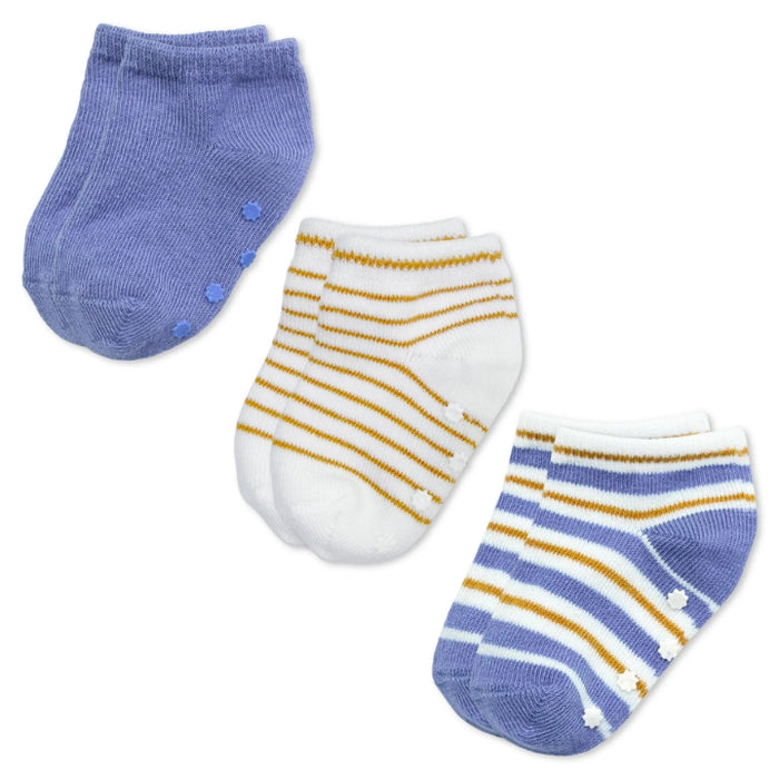 Anti-Slip Baby Socks - Set of 3 | Midnight Stripes