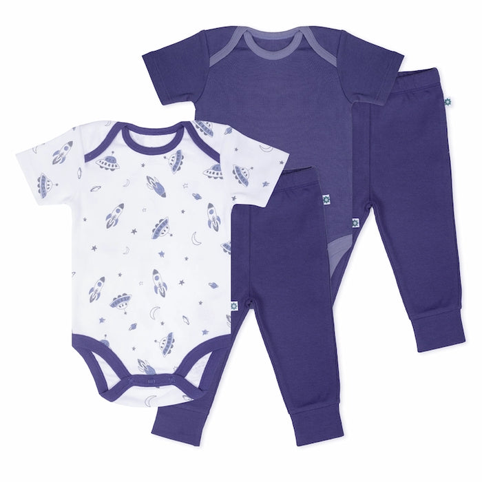 Short Bodysuits & Pants Set - Up In Space | Set of 2