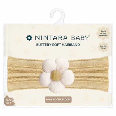 Buttery Soft Baby Hairband | Baby Mocha Bloom